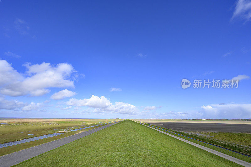 Groningen Waddenzee位于Noordpolderzijl的开阔景观